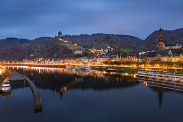 Obraz premium Cochem Imperial castle on the Moselle river, Germany