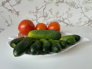 cucumber and tomatoes