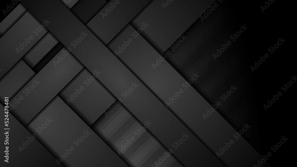 Poster geometry tech abstract motion background with black stripes. seamless looping motion design. video a