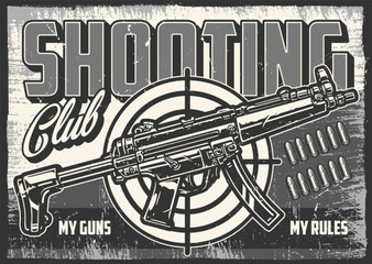 Shooting club emblem vintage monochrome