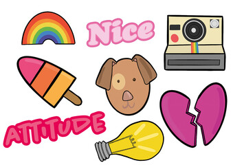 Various girl stickers