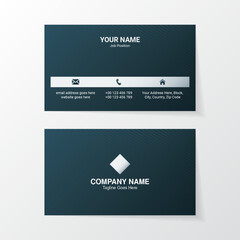 Modern Creative Business Card Design, Black and White Visiting Card Template