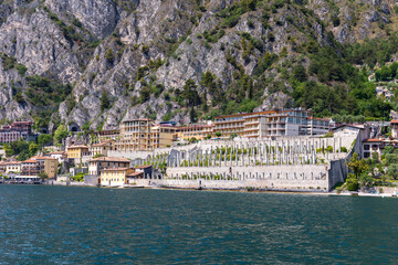 An old lemon farm on the shore of Lake Garda in Italy just below the Gardesana Occidentale road