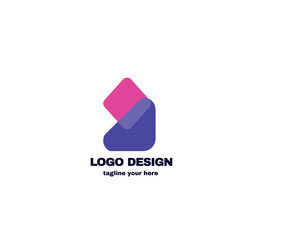 simple and modern logo design . logo for company vector file eps 10 . logo with simple and gradient color template