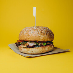burger meat cheese fast food sandwich lunch meal