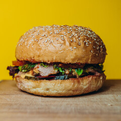 burger meat cheese fast food sandwich lunch meal