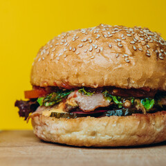 burger meat cheese fast food sandwich lunch meal