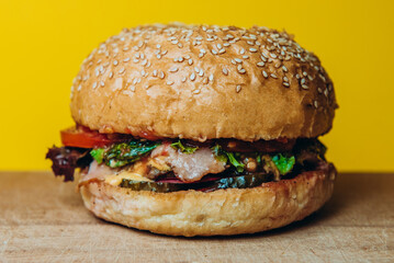 burger meat cheese fast food sandwich lunch meal