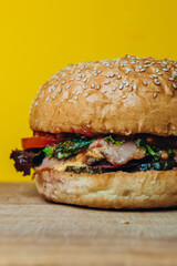 burger meat cheese fast food sandwich lunch meal