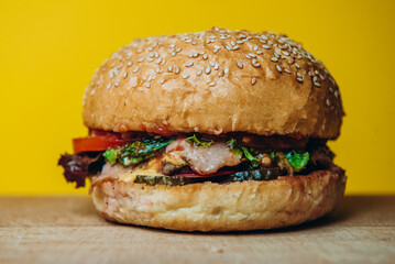 burger meat cheese fast food sandwich lunch meal