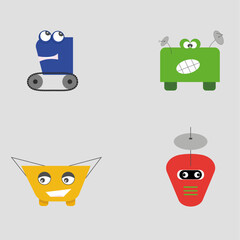 set of  robots icons