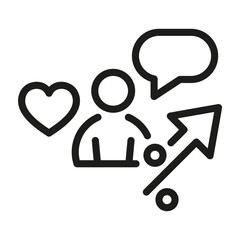 influencer line icon. Outline Influencer or blogger illustration