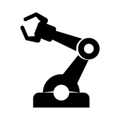 Robotic arm or Mechanical arm icon. Robot arm illustration