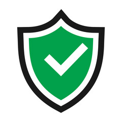 Protection, security or Safe icon. Shield Check Mark illustration