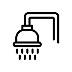 Shower line or linear icon. Showered illustration