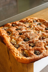 pastel de chicharrones (Coca de Raisons-Coca amb Roes),mallorca, islas baleares, spain, europa