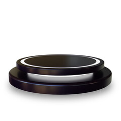 Futurustic Black Podium with Neon Light