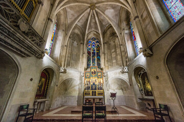 Obraz premium capilla de Santa Ana, palacio real de la Almudaina,castillo remodelado de construccion califal tomado por Jaime I en 1229, Palma,Mallorca, islas baleares, Spain