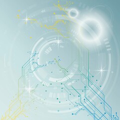 Circuit board   futuristic  technological processes       digital technology background  vector illustration  