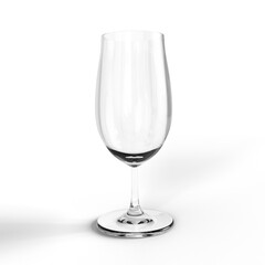 Wine glass isolated on a transparent background. 3d rendering illustration.