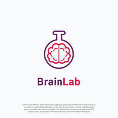 Brain Lab is a Professional science, education and technology logo