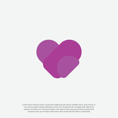 Simple and flat hands together. hands holding. love or heart symbol. Vector logo illustration