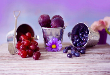 Purple Fruit Buckets