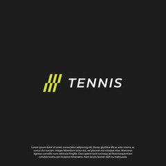 Abstract Sport Tennis Logo Vector Template