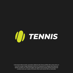 abstract ball tennis logo logo vector illustration