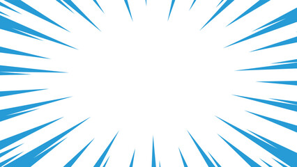 Obraz premium 青色の集中線のベクター素材