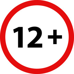 Restriction sign for ages 12 and up