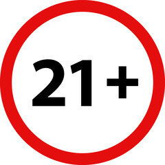 Restriction sign for ages 21 and up
