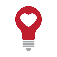 bulb with heart