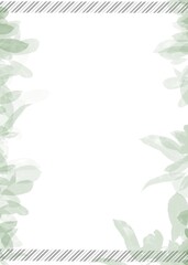Creative frame in the background. Background with transparent frame. Beautiful abstract background. Beautiful background with green frame. Frame with leaves and flowers. Beautiful frame with plants.