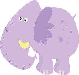 Cute African elephant illustration. Adorable big animal characters, have tusk and trunks. Good and suitable for graphic design, vectors, cartoon characters, logos, posters, symbols