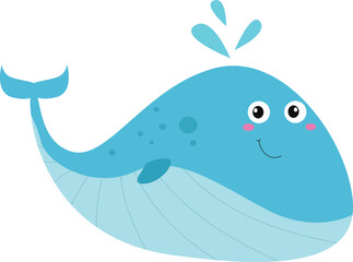 Blue whales and humpback whales, illustrations and graphic designs of large marine animals. the largest mammal in the sea and in nature. Good and suitable for vectors, cartoon characters, logos