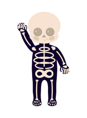 Obraz na płótnie Canvas halloween skeleton character
