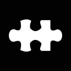 Unique Puzzle Piece Vector Icon