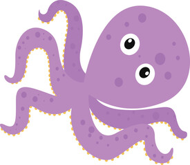 cute and adorable octopus vector illustrations. good and suitable for cartoon character, graphic design, mascot, symbol, poster, comic