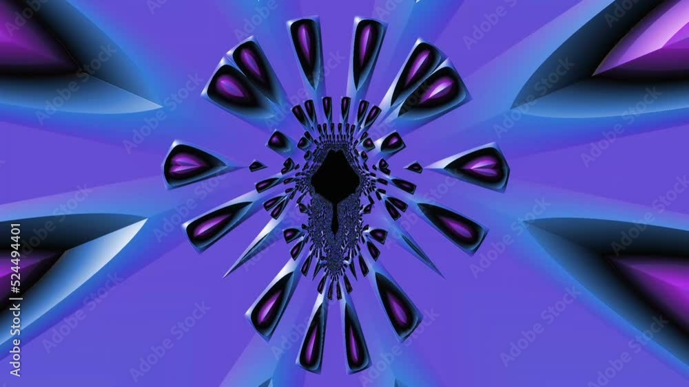 Sticker abstract technology modern futuristic fractal background in blue and purple color. rainbow effect an