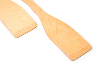 Wooden spatulas for comfortable turning food while cooking.