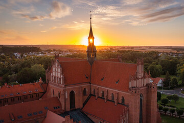 The Roman Catholic Diocese of Pelplin at sunset, Poland