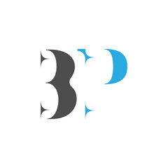 Initial BP logo designed with Letter B and P in vector Design.