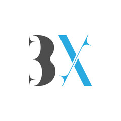 Initial BX logo designed with Letter B and X in vector Design.