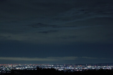 田舎町からの夜景
