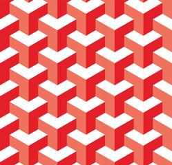 Abstract 3D Geometric Seamless Pattern Cube Columns Vector Background Design Perfect for Allover Fabric Print or Wrapping Paper