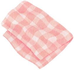 Checkered pattern Beach towel picnic blanket in watercolor