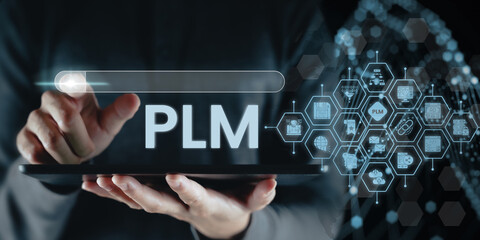 PLM Product Lifecycle Management , digital marketing image, online marketing image - obrazy, fototapety, plakaty