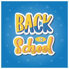 Back to school editable text effect typography vector illustration colorful modern and school items elements decoration background.