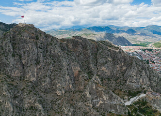 Naklejka premium Amasya City Center Drone Photo, Amasya Turkey